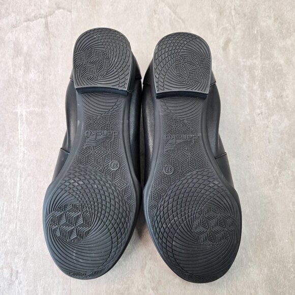 Dansko Comfort Ballet Flats Leather Black Slip On Preppy Ballerina Shoes 6.5-7 - Picture 7 of 11